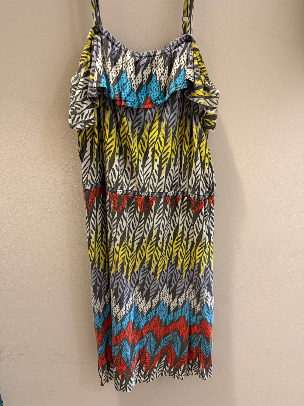 Ecko Unlimited Multicolor Printed Ruffle Top